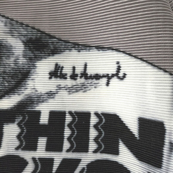 Thin Hongkoi Graphic Harajuka Style Plisse Kimono Sleeve Sheer Midi Dress - Picture 9 of 11